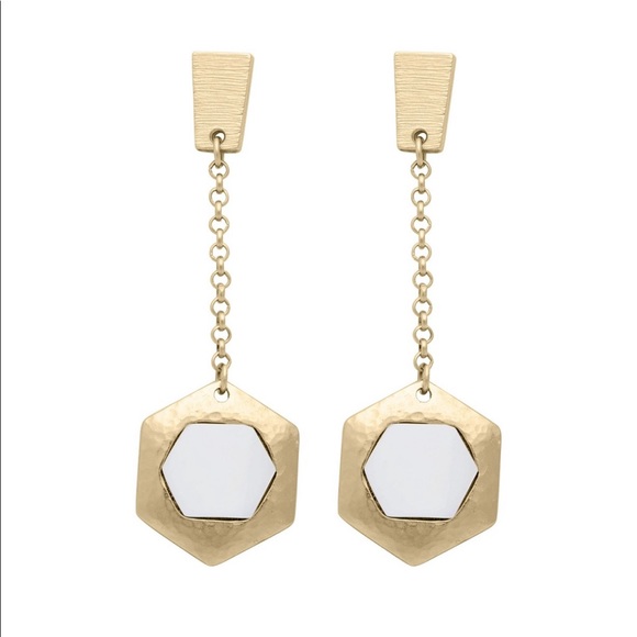 Stephanie Kantis drop earrings 24 k gold plated - Picture 1 of 5